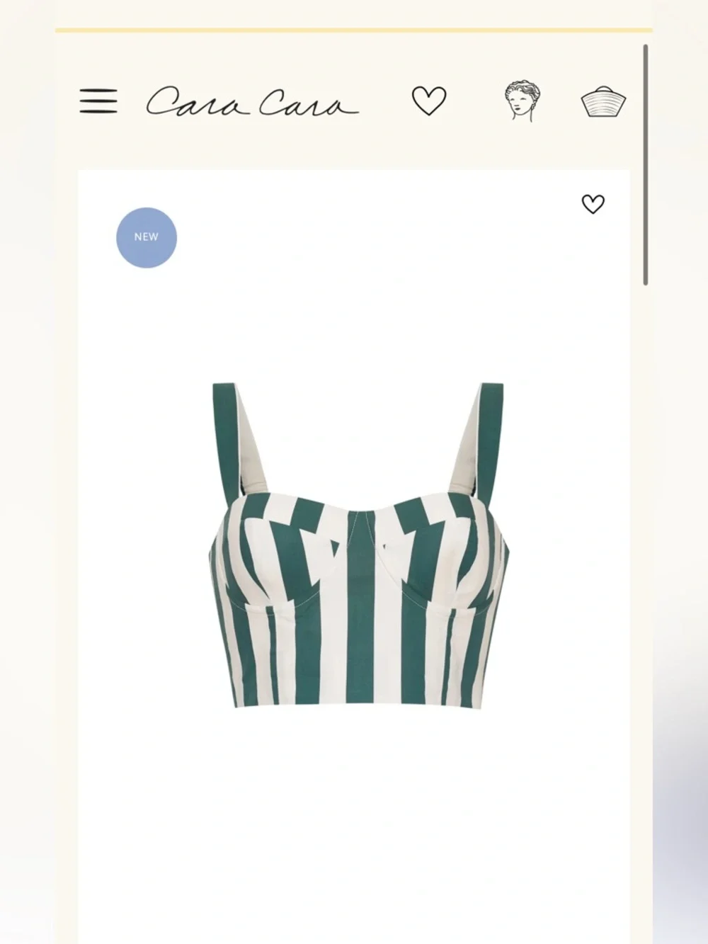Cara Cara Green & White Striped Two-Piece Set with Woven Belt - Picture 2 of 11